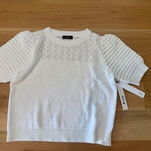 Bloomingdale Aqua cotton knit top NWT